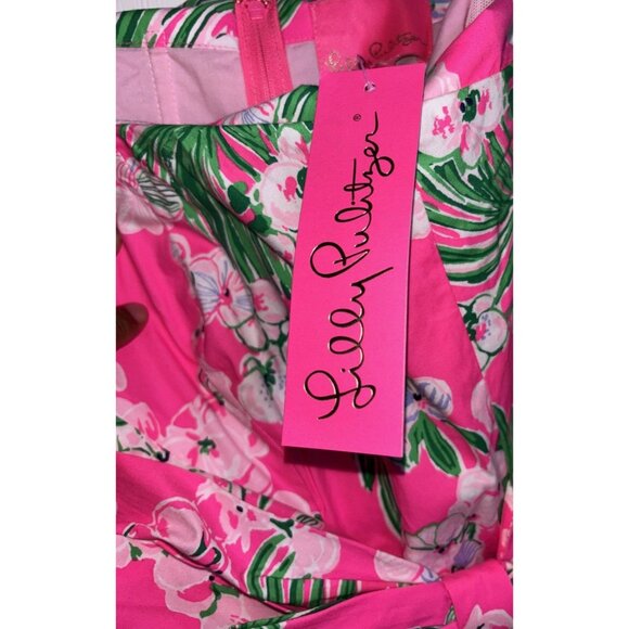 NWT! Lilly Pulitzer Multicolor Floral Stella Strapless Stress Bow Dress Sz 8 - Picture 13 of 16